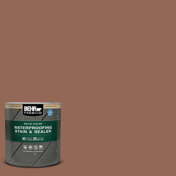 BEHR PREMIUM 1 qt. #S190-6 Rio Rust Solid Color Waterproofing Exterior ...