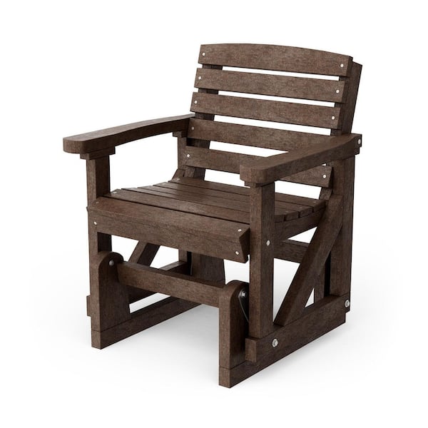 Wildridge Classic 1-Person Tudor Brown Plastic Outdoor Glider