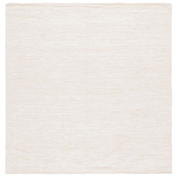 SAFAVIEH Montauk 6 ft. x 6 ft. Ivory Modern Solid Square Area Rug ...