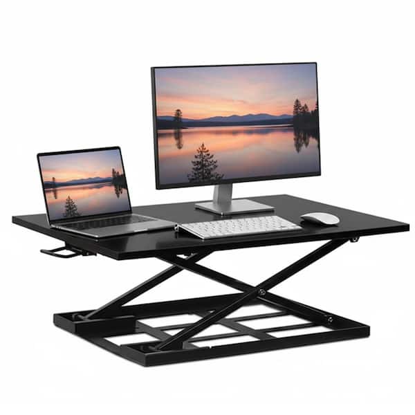 mount-it! 31.9 in. W Black Height Adjustable Standing Desk