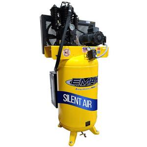 Industrial Series 80 Gal. 5 HP 1-Phase Silent Air Electric Air Compressor with Pressure Lubricated Pump