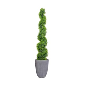 70 '' Artificial spiral topiary with sustainable planter