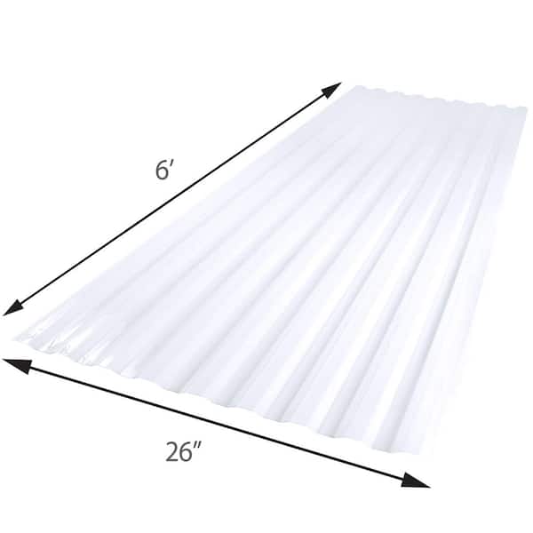 26 in. x 6 ft. Polycarbonate Roof Panel in Clear 26 in. x 6 ft. Polycarbonate Roof Panel in Clear