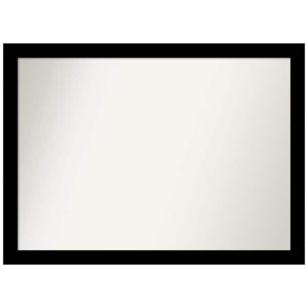 Amanti Art Brushed Black 41.25 in. x 30.25 in. Non-Beveled Modern Rectangle Framed Wall Mirror in Black