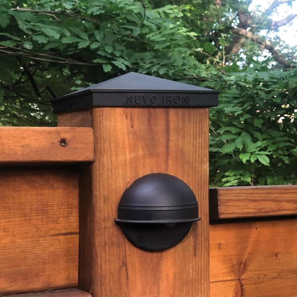 4 in. x 6 in. Black Aluminum Ornamental Pyramid Post Cap (24-Pack)