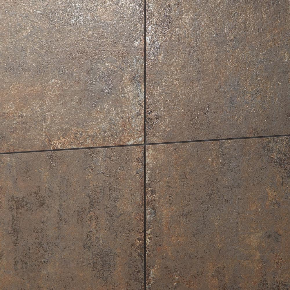 Mantis 24" Matte Brown Porcelain Stone Look Tile