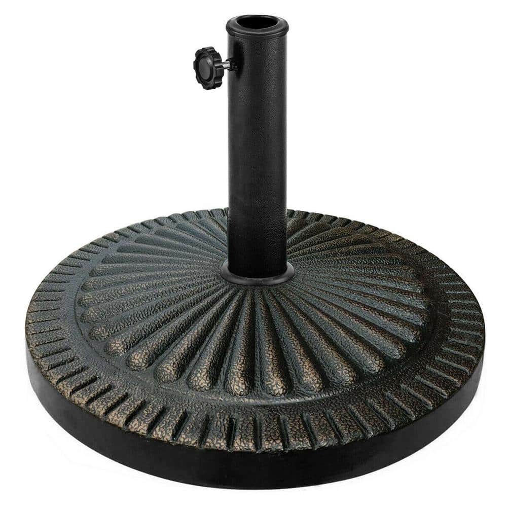 30 lbs. Resin and Iron Market Heavy-Duty Patio Umbrella Base in Bronze