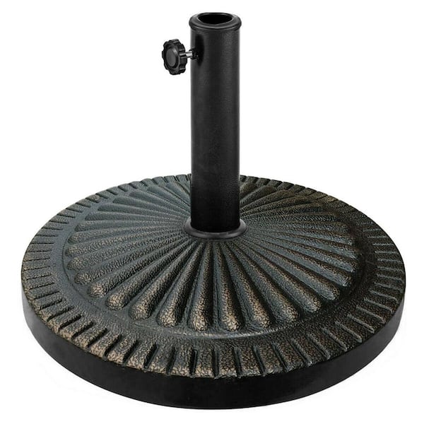 Unbranded 30 lbs. Resin and Iron Market Heavy-Duty Patio Umbrella Base in Bronze