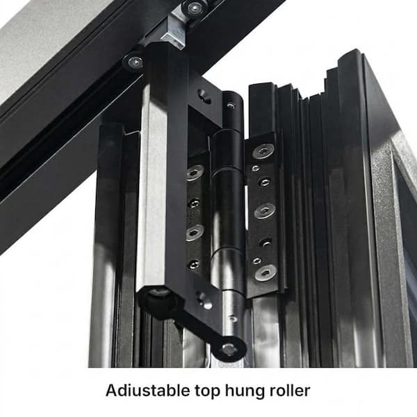 ATVIO 120 in. x 80 in. Matte Black 1 Left 3 Right Out-Swing