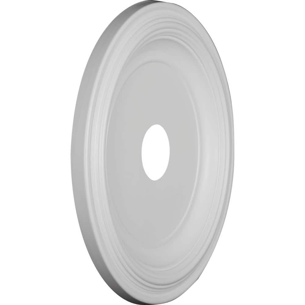 19-Inch White Traditional Thermoformed PVC Ceiling Medallion