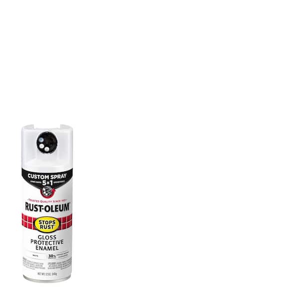 Rust-Oleum Stops Rust 12 oz. Custom Spray 5-in-1 Gloss White Spray Paint