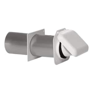 4 in. Low Profile Dual Door Wall Vent in White