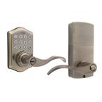 Antique Brass Keypad Electronic Door Lever Entry Lock