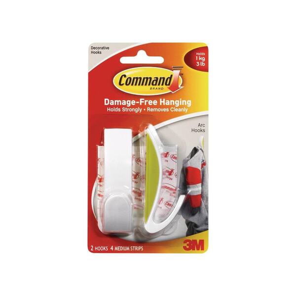 Command Green Medium Arc Hooks