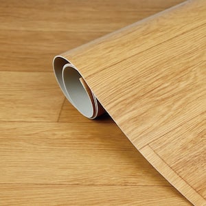 6 MIL x 3.28 ft. W x Cut to Length Waterproof Vinyl Sheet Flooring, Original Wood Grain (Covered 53.82 sq.ft./Box)