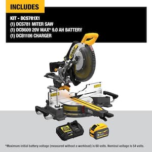 60V Lithium-Ion 12 in. Cordless Sliding Miter Saw Kit with 9.0Ah Battery Pack