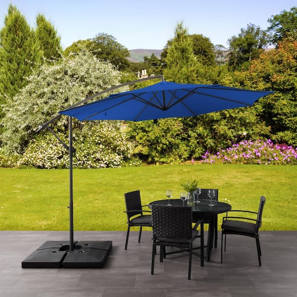 corliving offset patio umbrella stand Deluxe With 12 different colors CorLiving 6.5ft Square Outdoor Umbrella