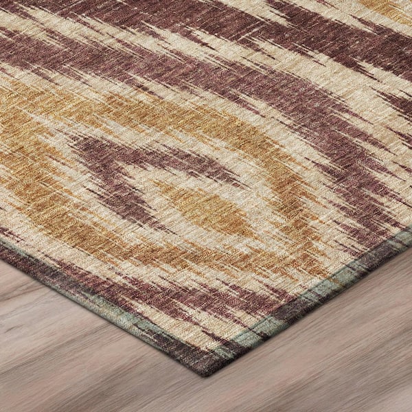 Chantille Machine Washable Indoor/Outdoor Abstract ACN3071 Burgundy 2 ft. x 3 ft. Accent Rug