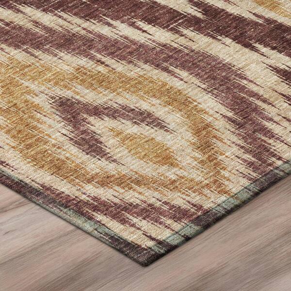 Chantille Machine Washable Indoor/Outdoor Abstract ACN3071 Burgundy 3 ft. x 4 ft. Area Rug