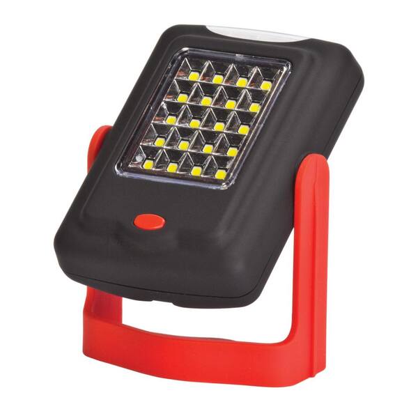 Globe Electric LED Integrated Red and Black 2-in-1 Mini Work Light and Flashlight