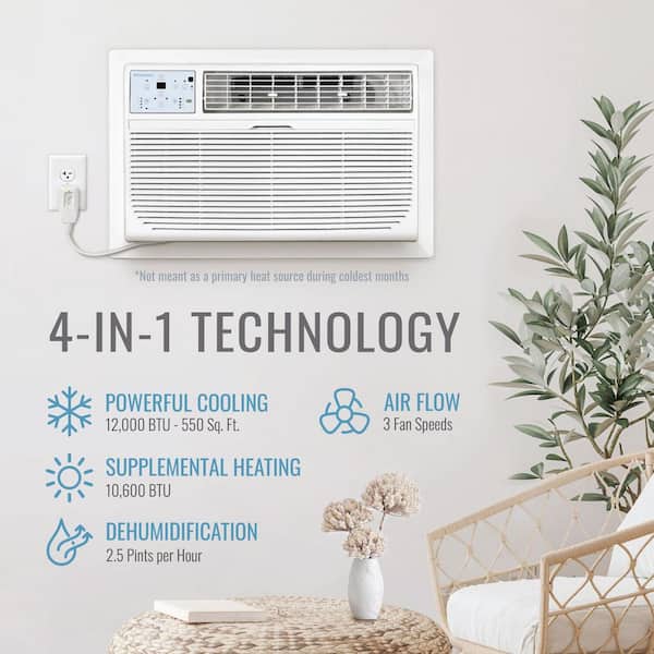 Keystone 12,000 BTU 230V Through-the-Wall Air Conditioner Cools