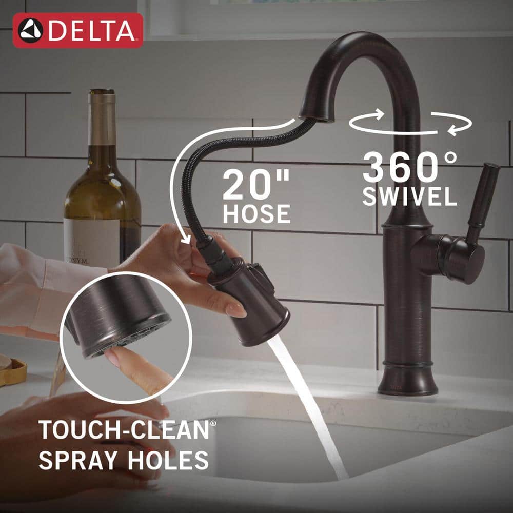 Renaldi Oil-Rubbed Bronze Pull-Out Spray Bar Faucet
