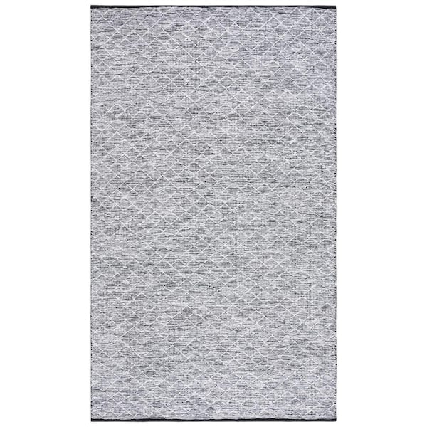 SAFAVIEH Ebony Ivory/Black 6 ft. x 9 ft. Diamond Area Rug