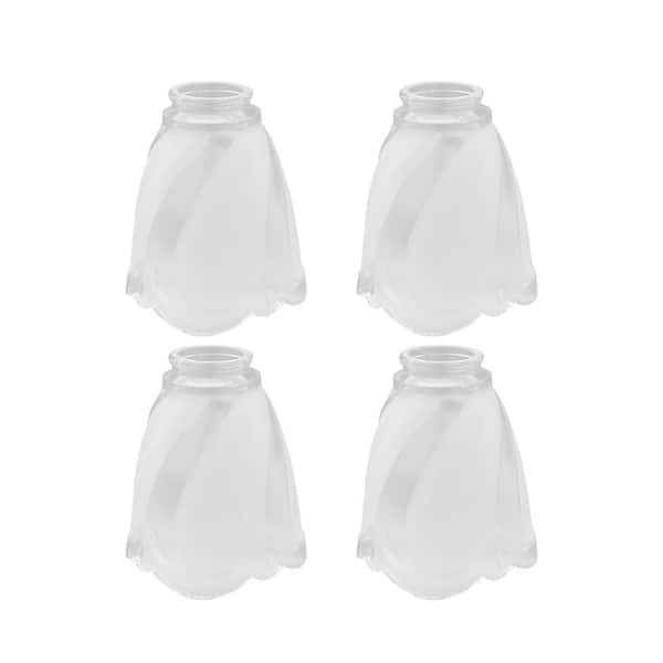 5-5/8 in. Clear and Frosted Ceiling Fan Replacement Glass Shade (4-Pack)