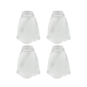 5-5/8 in. Clear and Frosted Ceiling Fan Replacement Glass Shade (4-Pack)
