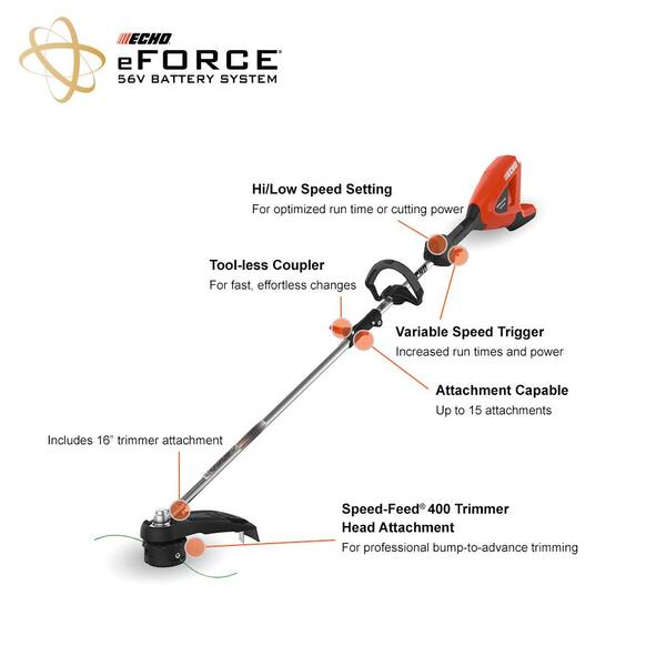 ECHO eFORCE 56V Brushless Cordless Battery 16 in. Attachment