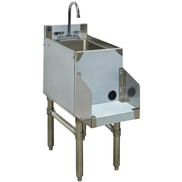 24 in. Freestanding Stainless Steel Commercial NSF 1 Compartments Sink E12BSCS 18-Gauge