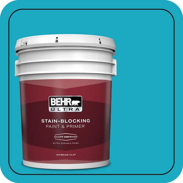 BEHR ULTRA 5 gal. #P480-5 High Dive Extra Durable Flat Interior Paint & Primer