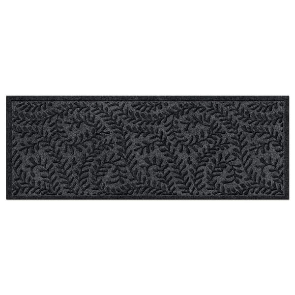 Waterhog Boxwood Charcoal 30 in. x 97 in PET Polyester Indoor Outdoor Runner Doormat
