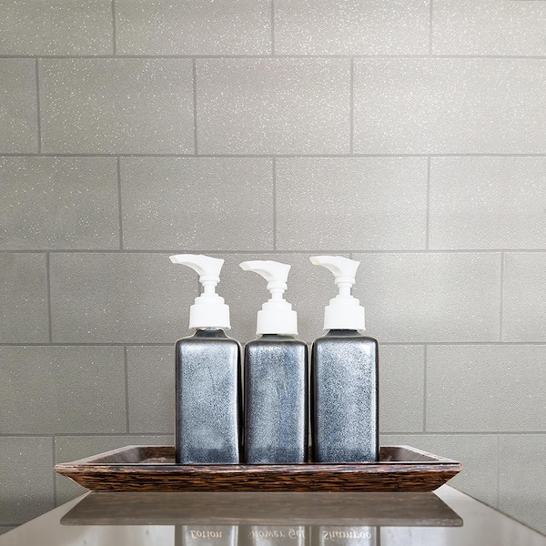 Joan White Tile Vinyl Peelable Wallpaper (Covers 56.4 sq. ft.)