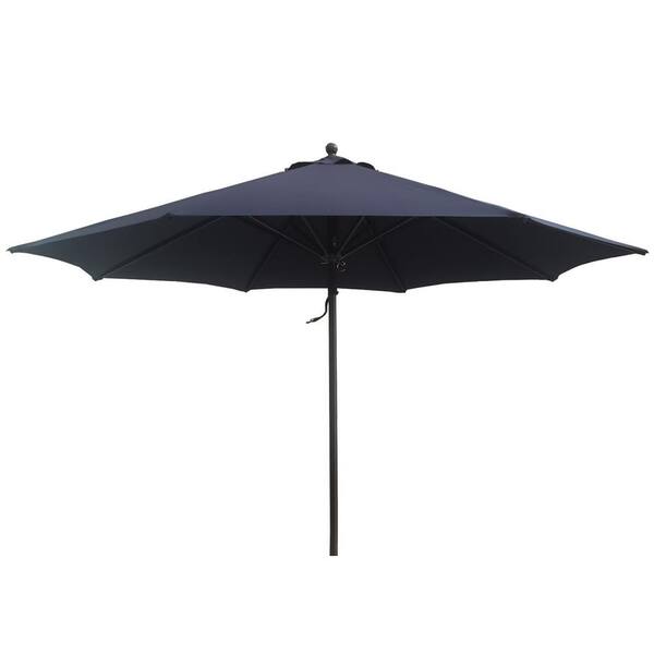 Huluwat 12ft Aluminum Patio Umbrella in Navy Blue with single stitched