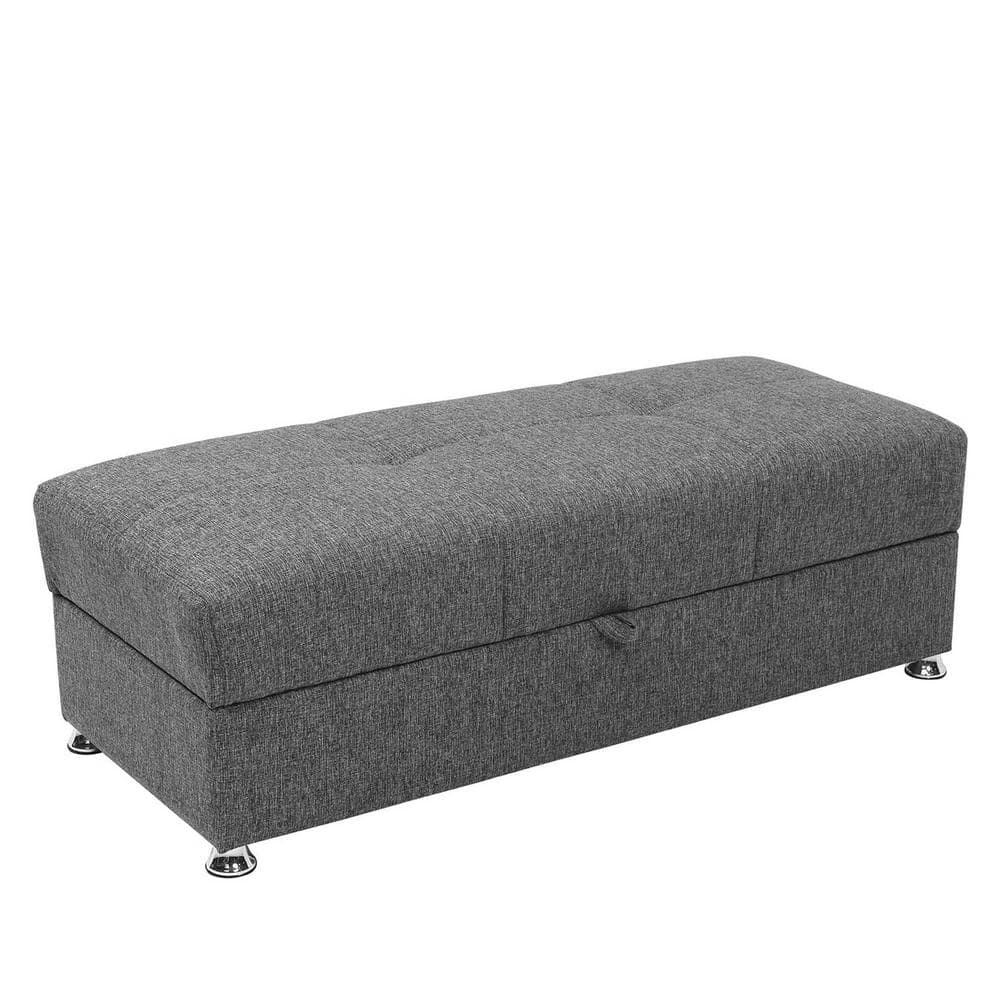 Ottomanson Opera Collection Grey Ottoman OPRGYO The Home Depot