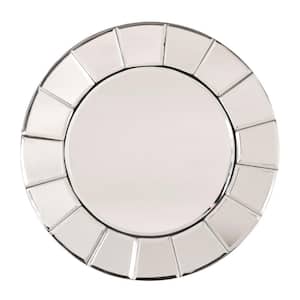 Small Round Mirrored Beveled Glass Contemporary Mirror (12 in. H x 12 in. W)