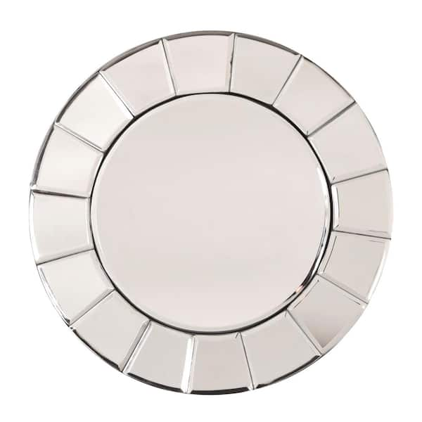 Marley Forrest Small Round Mirrored Beveled Glass Contemporary Mirror (12 in. H x 12 in. W)