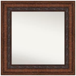 Decorative Bronze 35.5 in. W x 35.5 in. H Square Non-Beveled Framed Wall Mirror in Bronze
