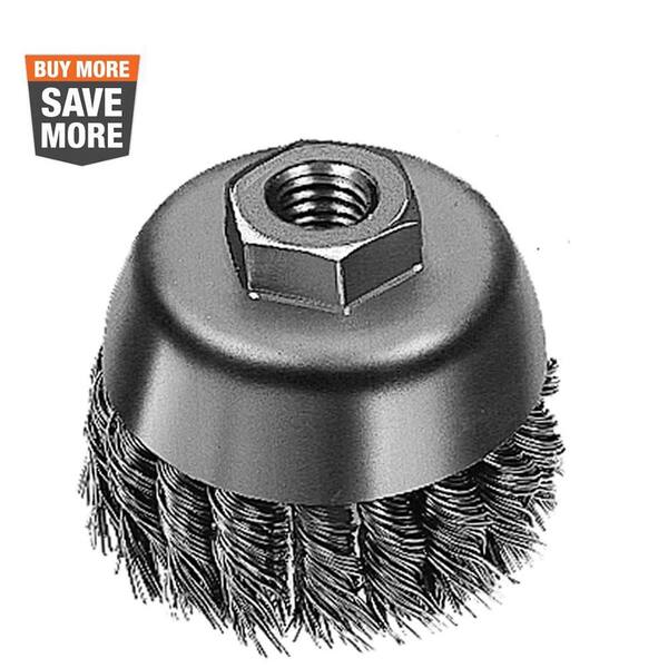 Milwaukee 3 in. Carbon Steel Knot Wire Cup Brush