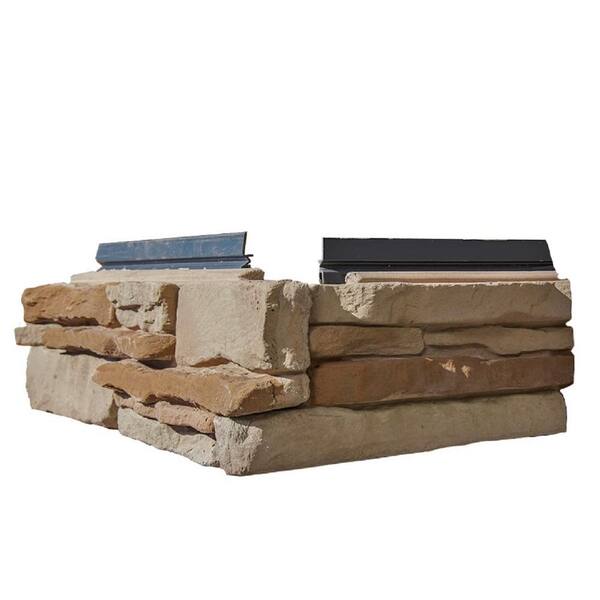 M-Rock P-Series 5 in. x 12 in. to 19 in. Cortland Ledge Stone Concrete Stone Veneer Corners (1.6 lin. ft./bx)
