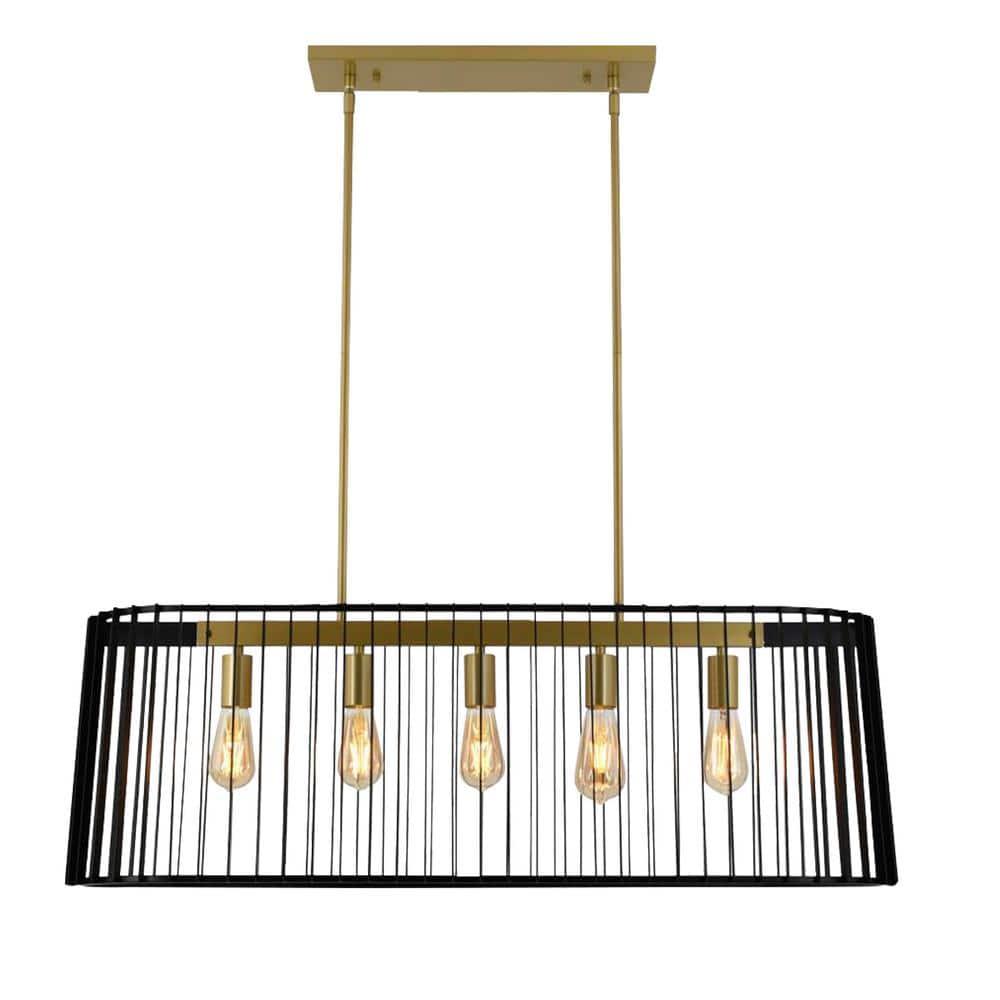 Maxax Madison 5 -Light Kitchen Island Rectangle Chandelier