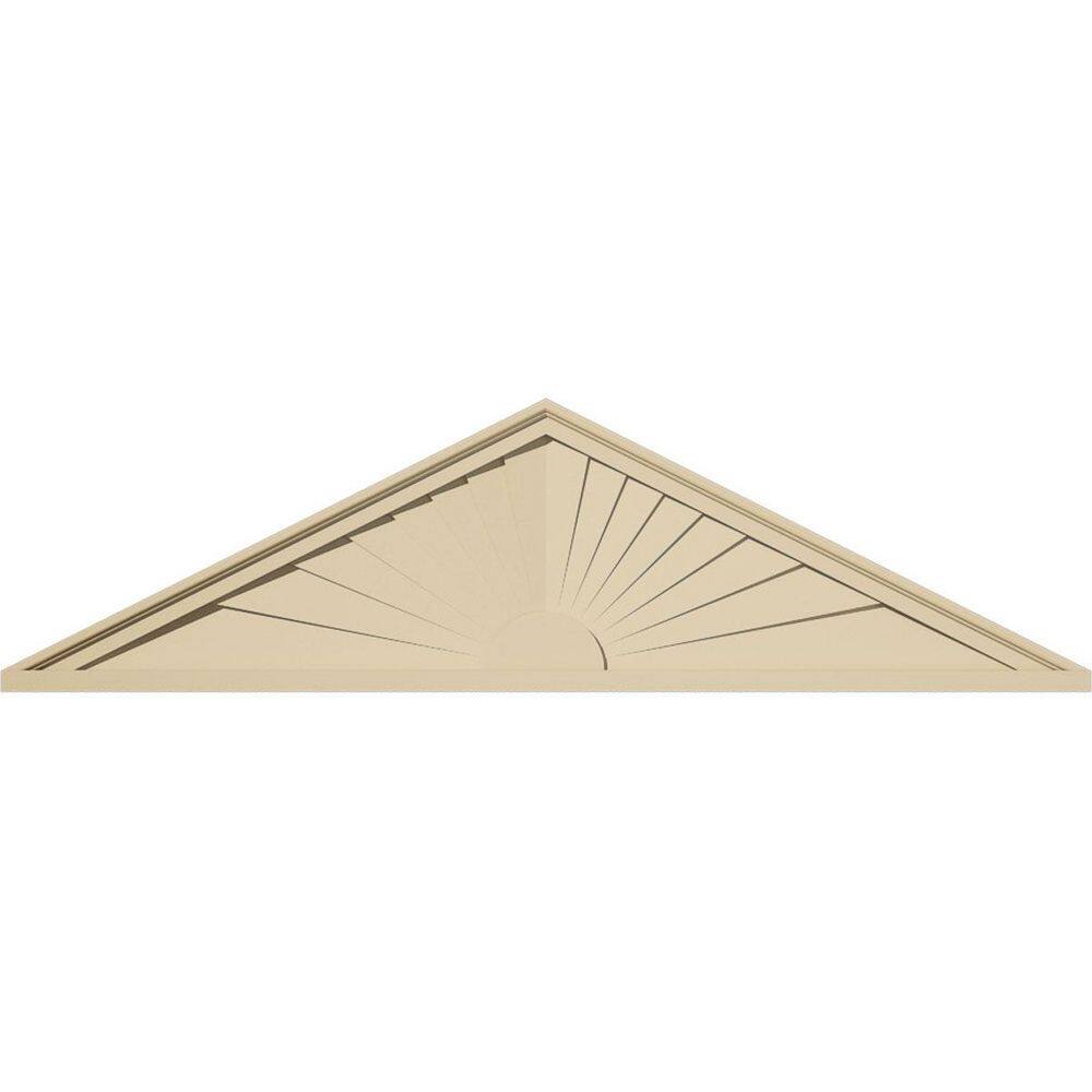 52 in. W x 14 in. H x 2 in. P (Pitch 6/12) Peaked Cap Sunburst Signature Urethane Pediment, Primed Tan price history on PriceWatchPro