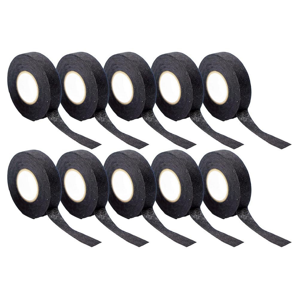 0.75 in. x 49 ft. Electrical Tape Fabric Adhesive High Temp Felt Cloth Black 10-Pack price history on PriceWatchPro