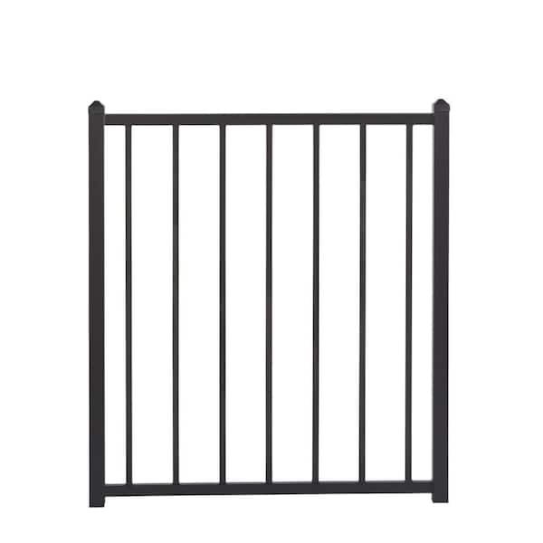 Fe26 34 in. H x 34.5 in. W Black Steel Gate