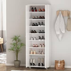 3/4/5Tier PVC Shoe Storage Cabinet White Stand Rack Cupboard Organizer UK 