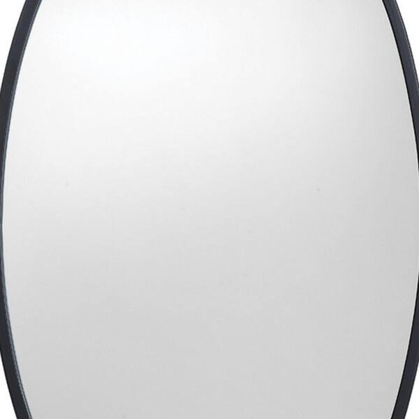 Benjara 2 in. W x 34.25 in. H Metal Frame Black Wall Mirror