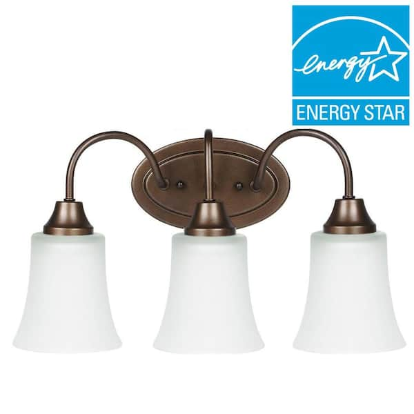 Generation Lighting Holman 3-Light Bell Metal Bronze Vanity Light