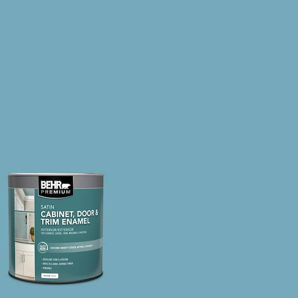 BEHR PREMIUM 1 qt. #S460-4 Snowboard Satin Enamel Interior/Exterior Cabinet, Door & Trim Paint
