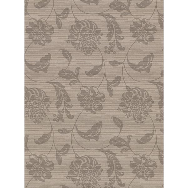Warner Holiday Brown Jacobean Brown Vinyl Strippable Roll (Covers 60.8 sq. ft.)